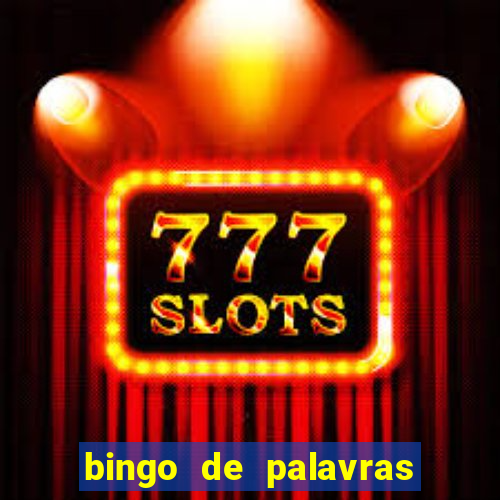 bingo de palavras 3 ano